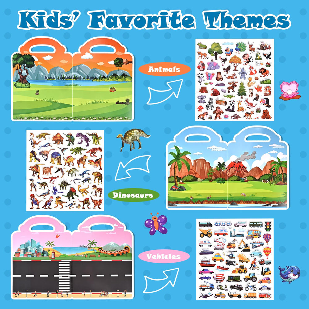 Goldge ocean sticker set: colorful sea life scenes inspire imaginative exploration.