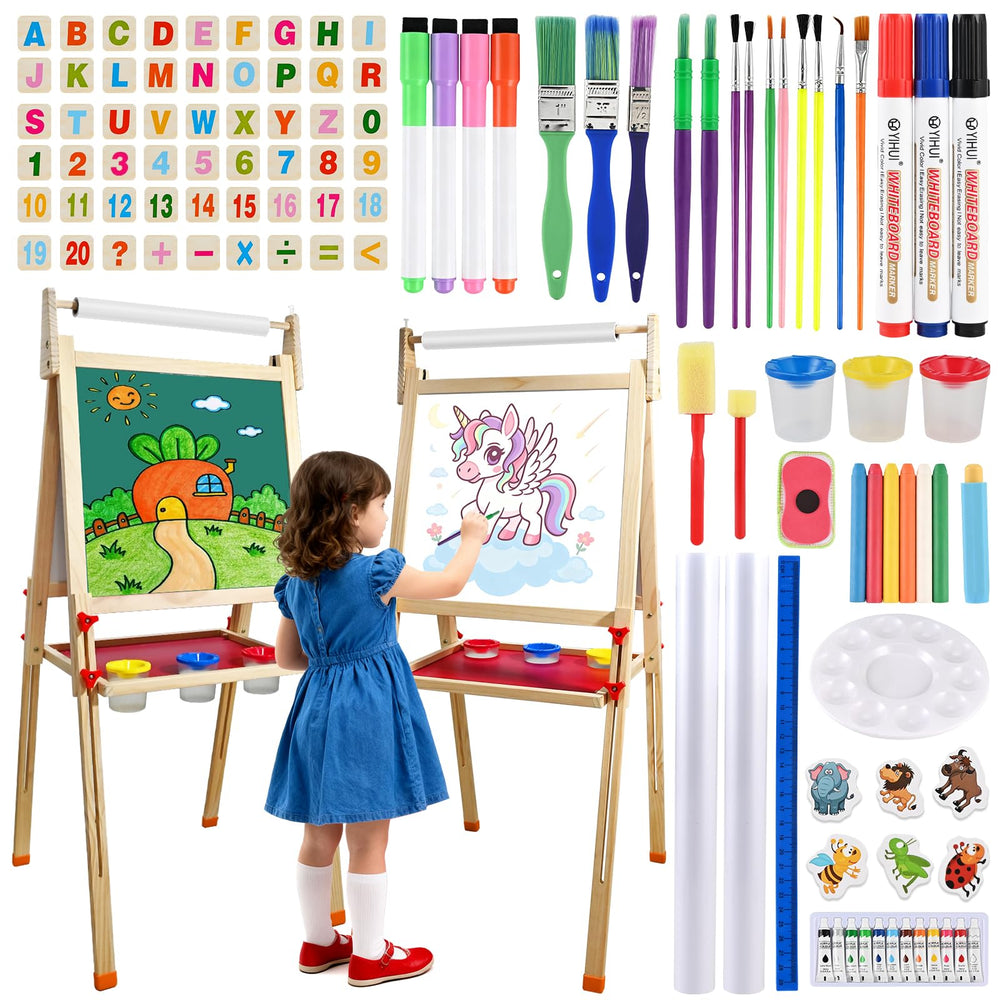 Goldge 3-in-1 easel height adjustment for growing artists.