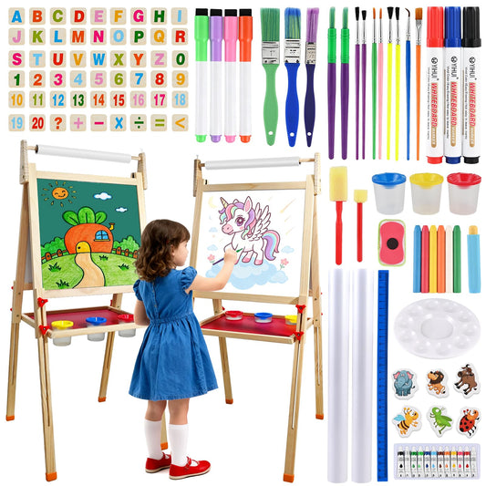 Goldge 3-in-1 easel height adjustment for growing artists.