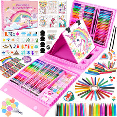 Goldge kids art set with full kit and easel for creative sessions