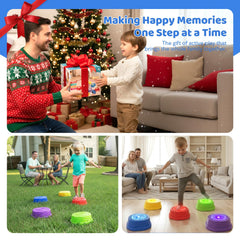 Goldium stepping stones battery-powered lights synchronize for cohesive play