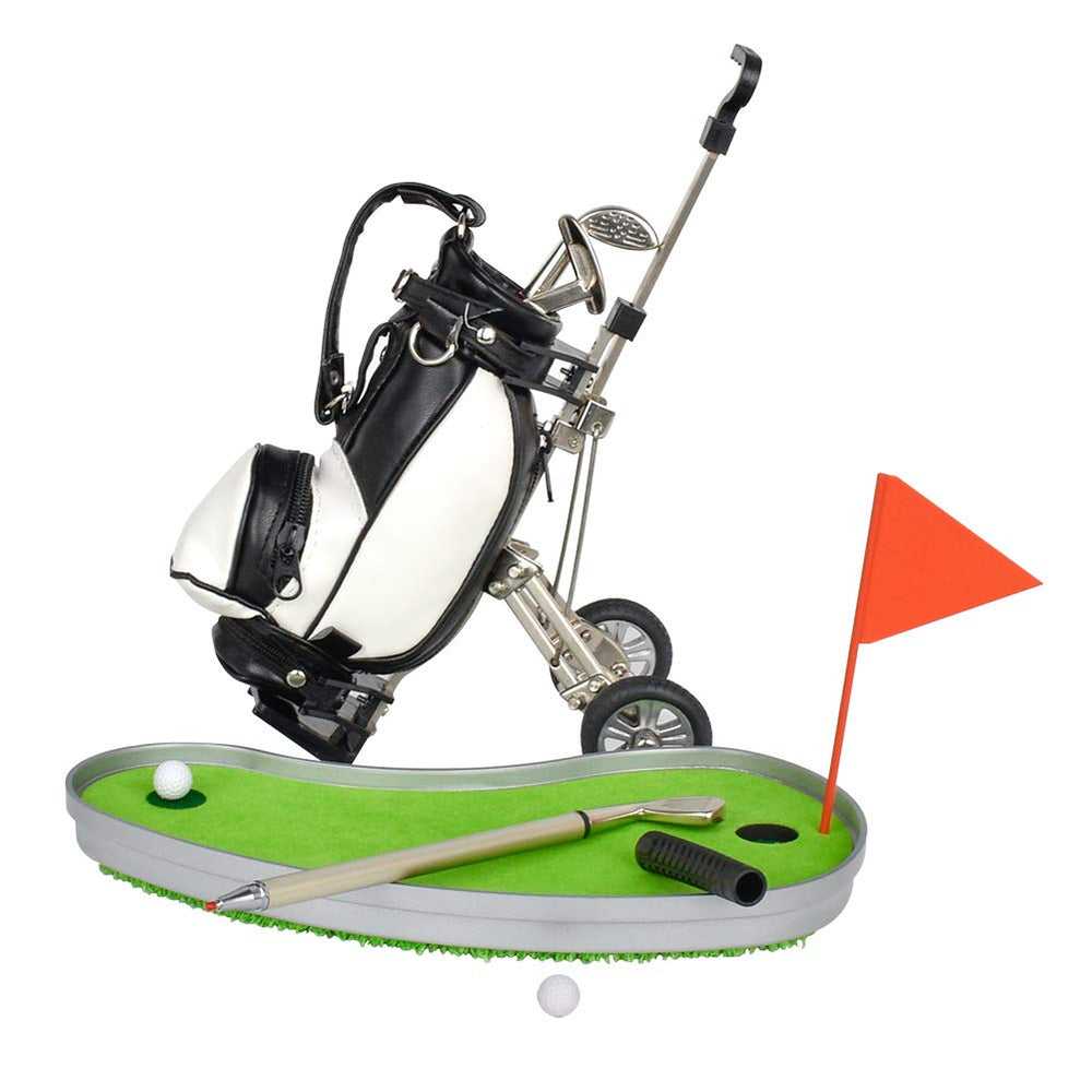 Adjustable cart handle on Golf Pen Holder fits any desk