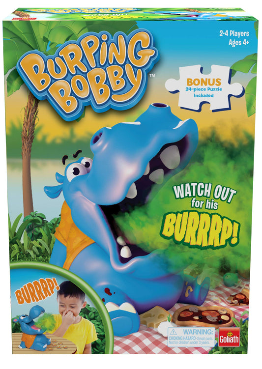 Goliath Burping Bobby game action with hippo burp and lights for excitement.