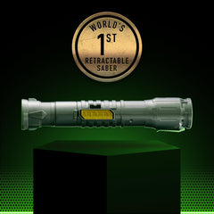 Goliath Power Saber-belt-clip enables portable battles and quick access.