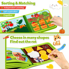 GOLIYEAN Busy Book buttoning and Velcro practice to build independence