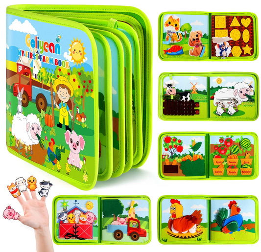 GOLIYEAN Busy Book farm pages with colorful activities to boost early learning