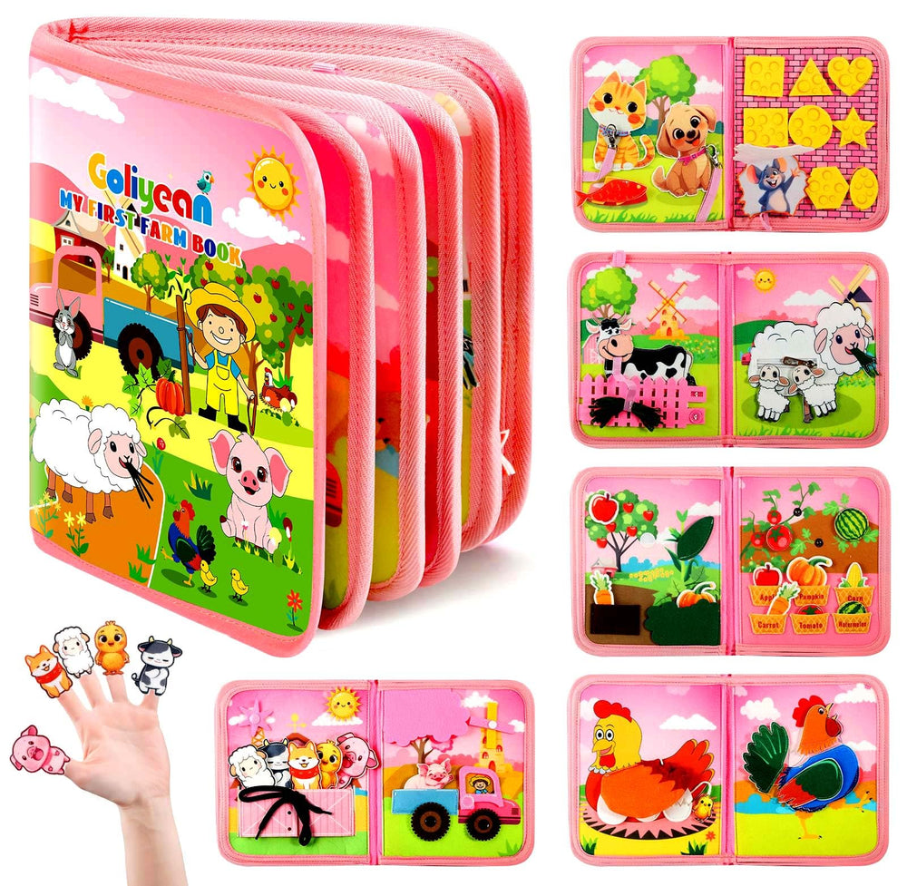 GOLIYEAN Montessori Busy Book cover promotes early learning on the go
