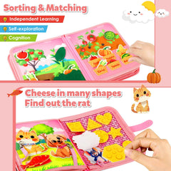GOLIYEAN Montessori Busy Book sensory shapes fosters color and shape recognition