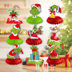 Gollicce festive table decor ideas using nine honeycomb toppers.
