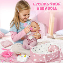 Golray doll diaper included for caregiving role-play scenarios.