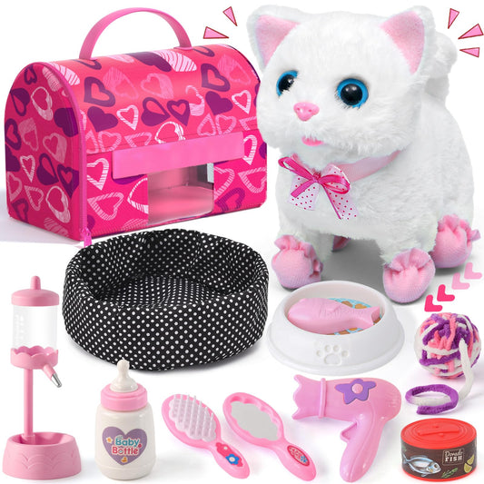 Golray electronic cat toy walks and meows for engaging pretend play.