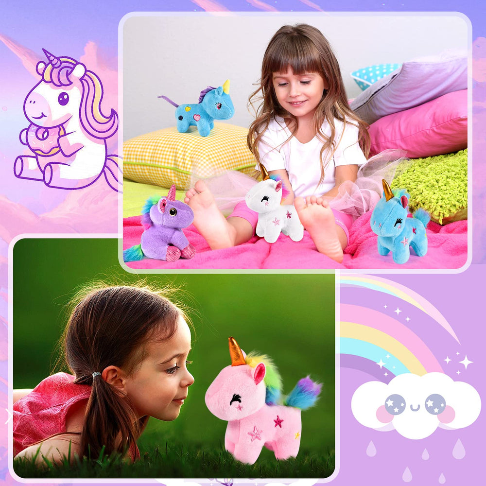 5-inch Golray unicorn plush with pastel hues for charming accents.