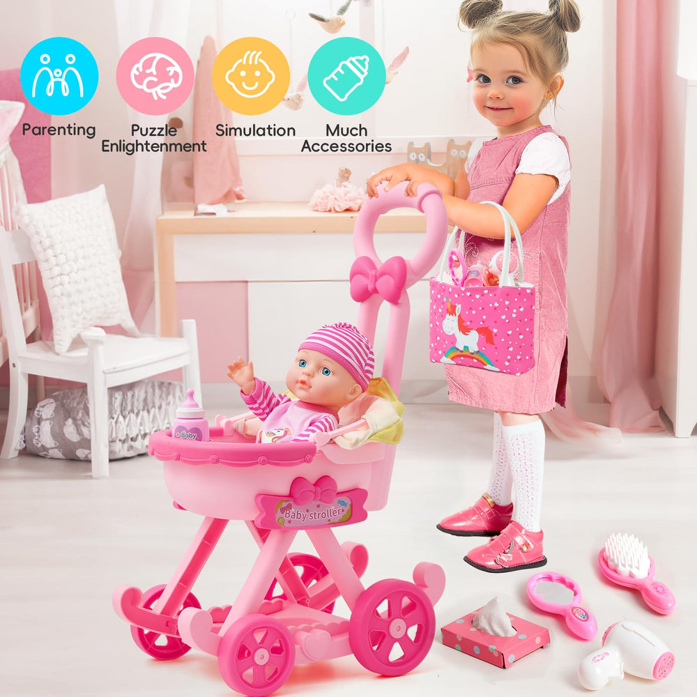 Golray stroller sunshade provides shaded outdoor pretend play for dolls