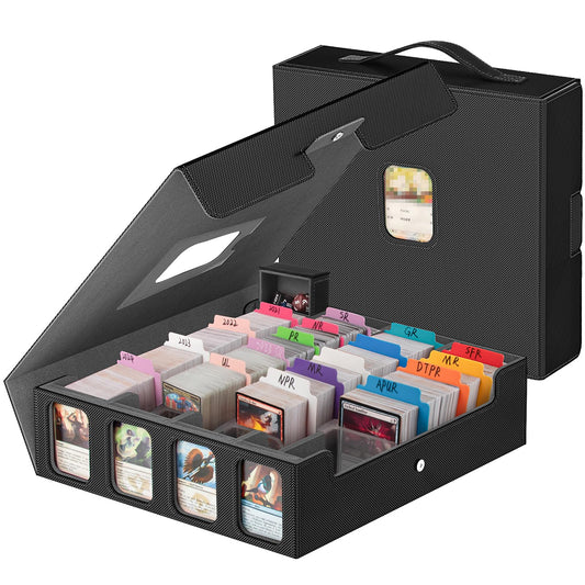 Gomyrod 3200+ trading card storage box with large capacity for sleeved cards