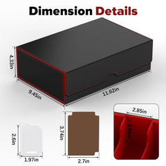 Gomyrod Card Deck Case 3 stoppers help keep decks upright.