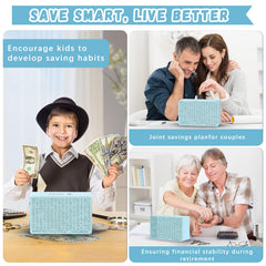 Gomyrod wooden money box side view shows compact desk-friendly size