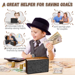 Gomyrod wooden money-saving box durable thick wood with smooth finish.