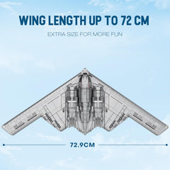 Gonli B-2 Stealth Bomber displayed on stand for home or office decor.