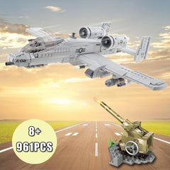 Gonli military jet building blocks arranged for precise assembly reference.