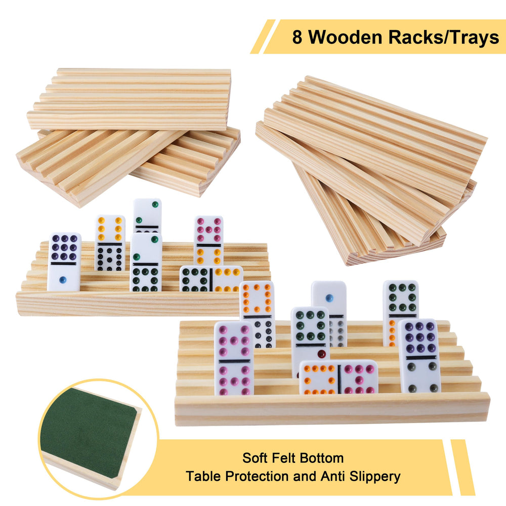 Wooden racks with soft felt bottoms from Gonoelec keep tiles organized