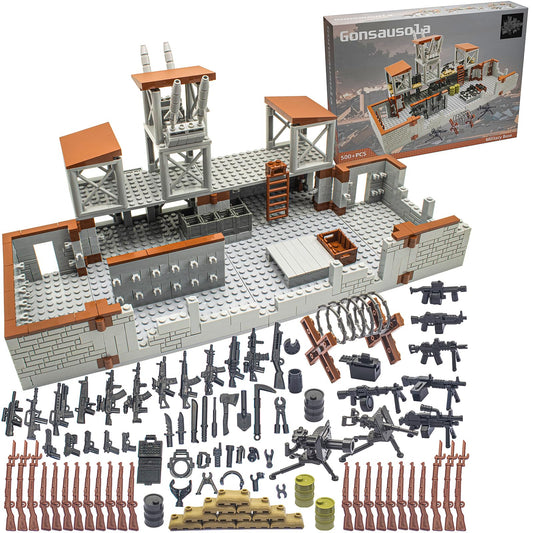 Gonsausola military base assembly kit promotes creative, collaborative play