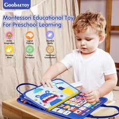 Goobaetoy travel-friendly busy board keeps kids engaged during journeys