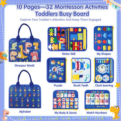 Goobaetoy Montessori Busy Board alphabets and shapes stimulate early learning during travel