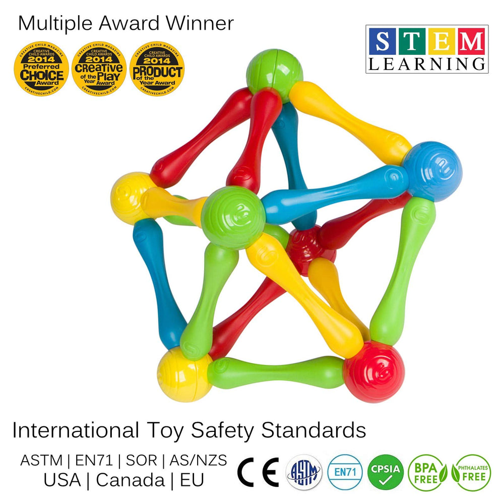 Goobi large pieces are toddler-friendly with rounded edges for safe exploration.