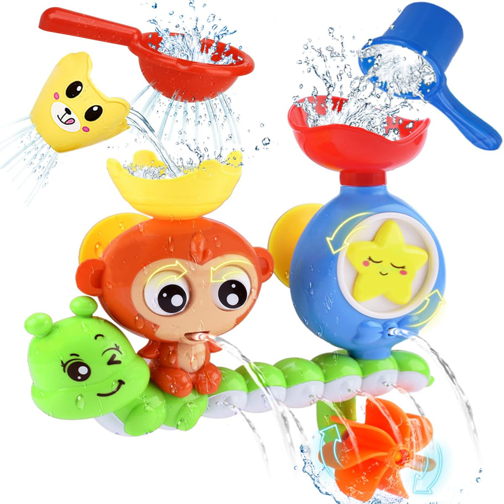 GOODLOGO bath toy monkey eyes waterfall for engaging bath time