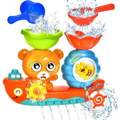 GOODLOGO bear bath toy boosts toddler hand-eye coordination during bath time.