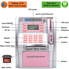 GoodsFederation piggy bank balance display shows progress toward saving goals