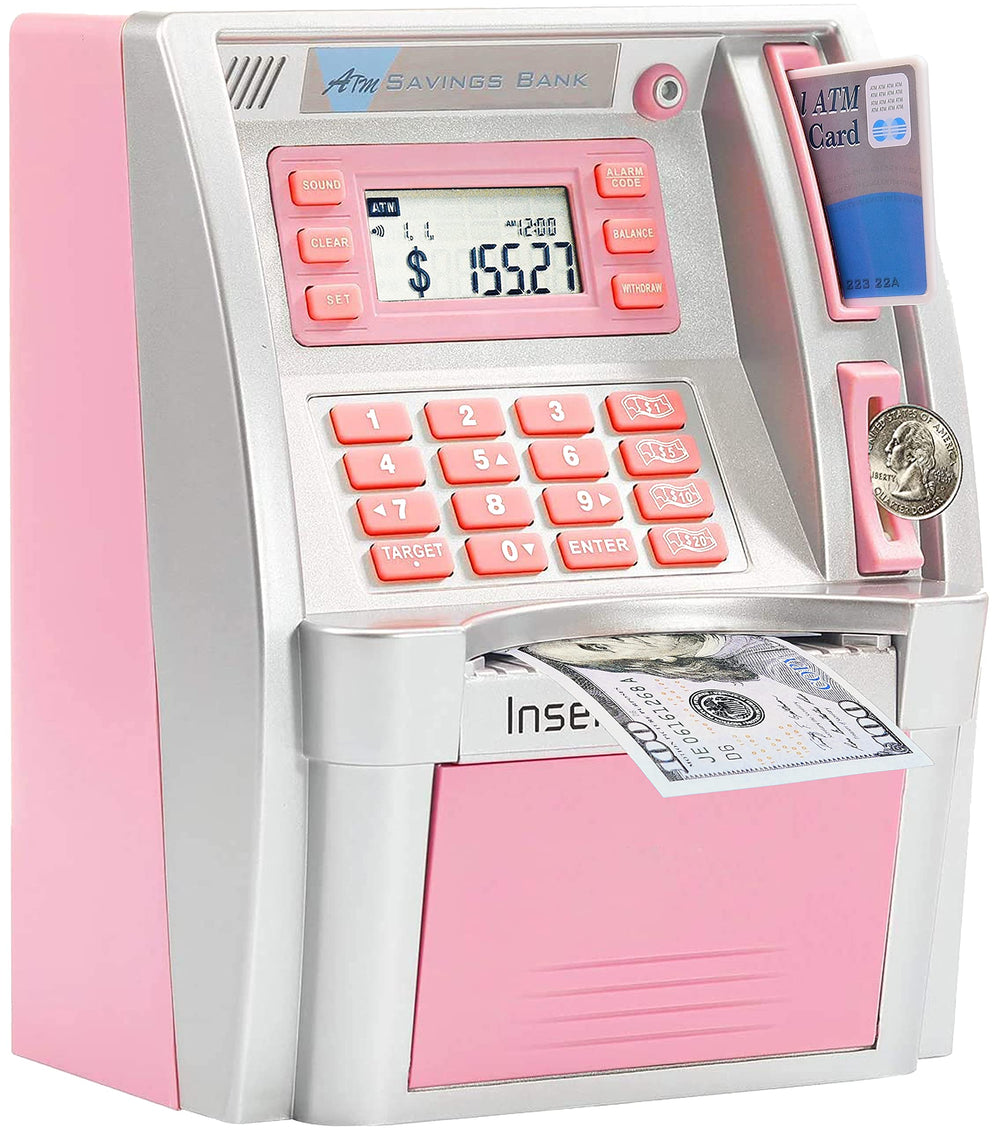GoodsFederation Talking ATM Piggy Bank with deposit feature helps kids save money easily