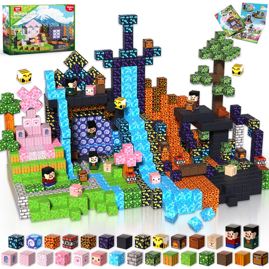 Goody King 200PCS magnetic blocks forest scene boost imaginative play and spatial skills