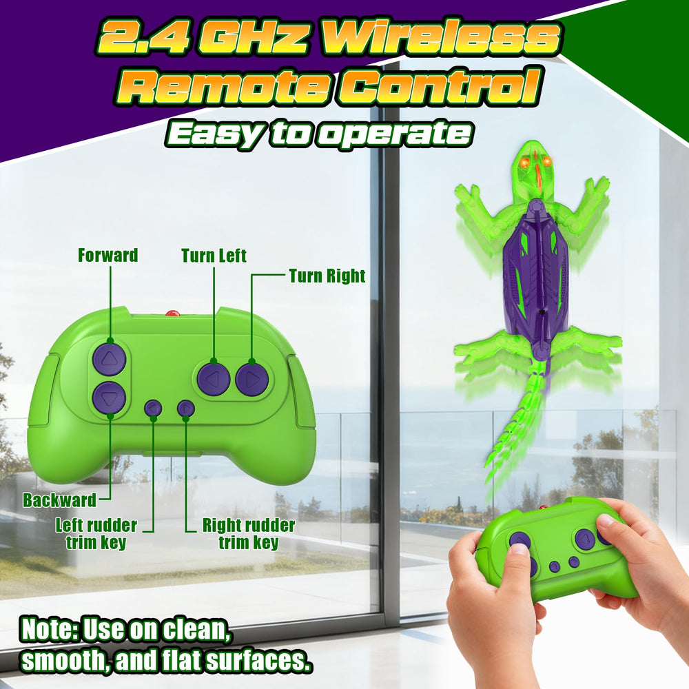 Goody King dual-surface crawler climbs walls and floors for dynamic play.
