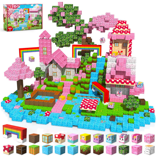 Goody King unicorn blocks forming a castle, promoting imaginative play.