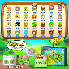Gooidea 150 magnetic blocks feature jungle animals like lions and monkeys.
