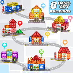 Gooidea 92PCS magnetic tiles bakery inspires storytelling and role-play.