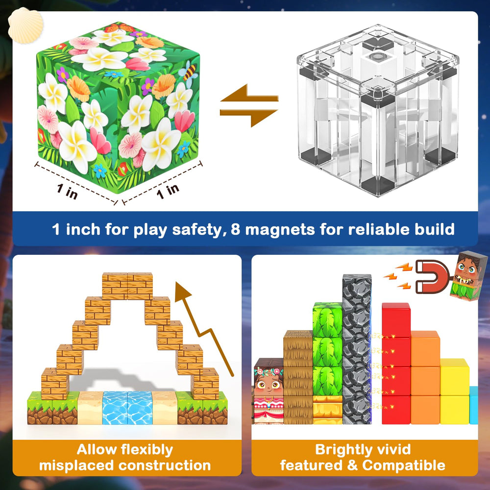 Gooidea Hawaii Mine Magnet World enables kid crafted island scenes and imaginative exploration.