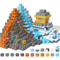 Gooidea Ice Fire World volcano scene boosts imaginative building.