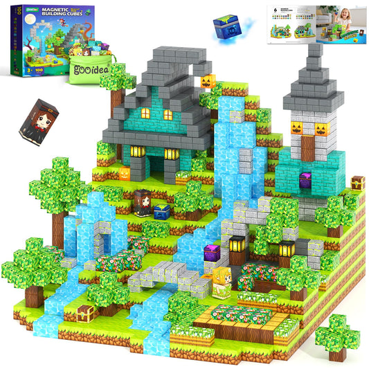 Gooidea magnetic blocks castle build – sparks imaginative play and fine motor development.