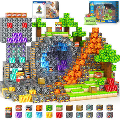 Gooidea Magnetic Blocks crystal mine tunnel for immersive creative play and problem-solving.