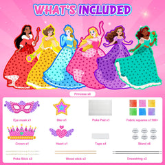 Gooidea princess crown and eye mask for pretend play