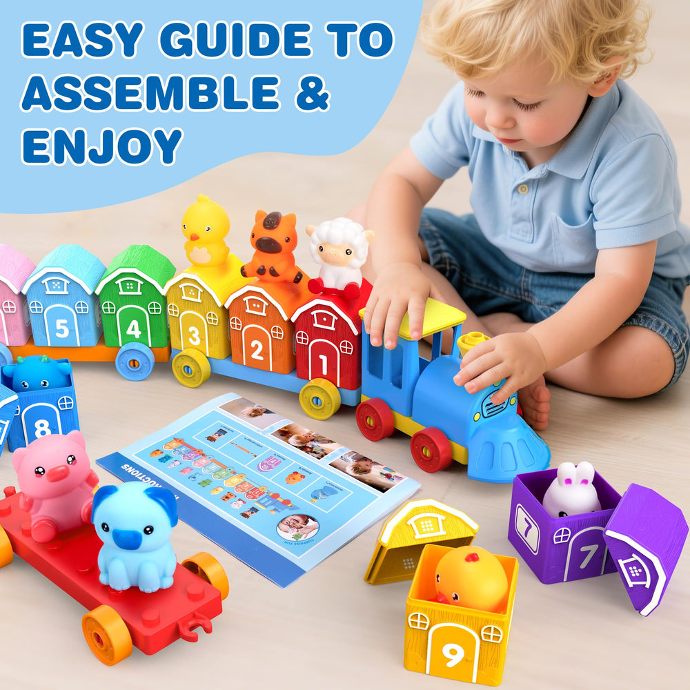 GooMags numbered barns enhance counting practice and number sense.