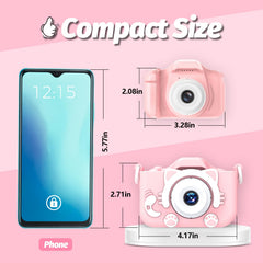 Goopow kids camera side view highlights compact, lightweight design for on-the-go use.