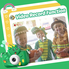 Goopow Kids Selfie Camera Green durable lanyard supports hands-free photography anywhere.