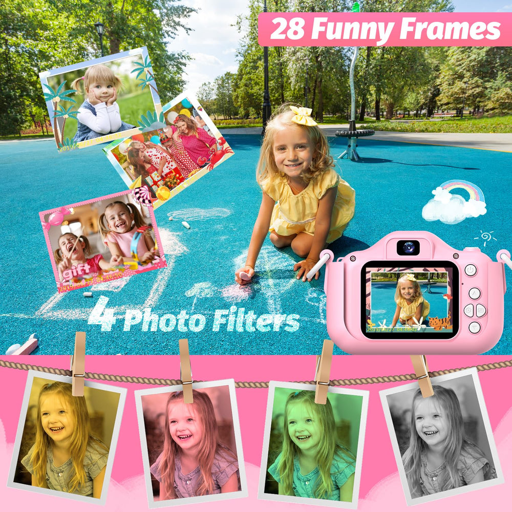 Goopow Kids Selfie Camera selfie mode encourages creative self-portraits