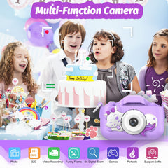 Goopow Kids Selfie Camera selfie mode in action, easy selfies for young creators.
