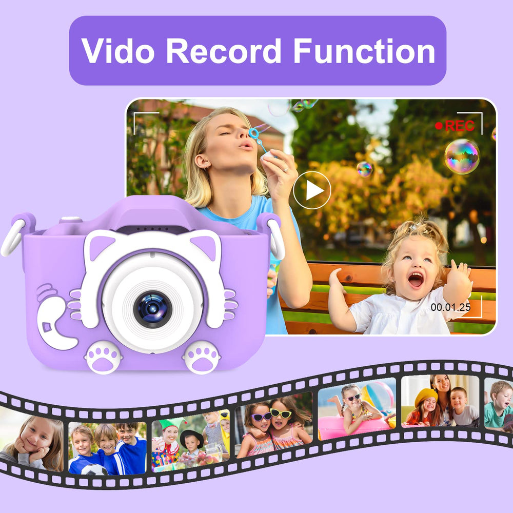 Goopow Kids Selfie Camera soft dinosaur cover, safe and kid-friendly design.