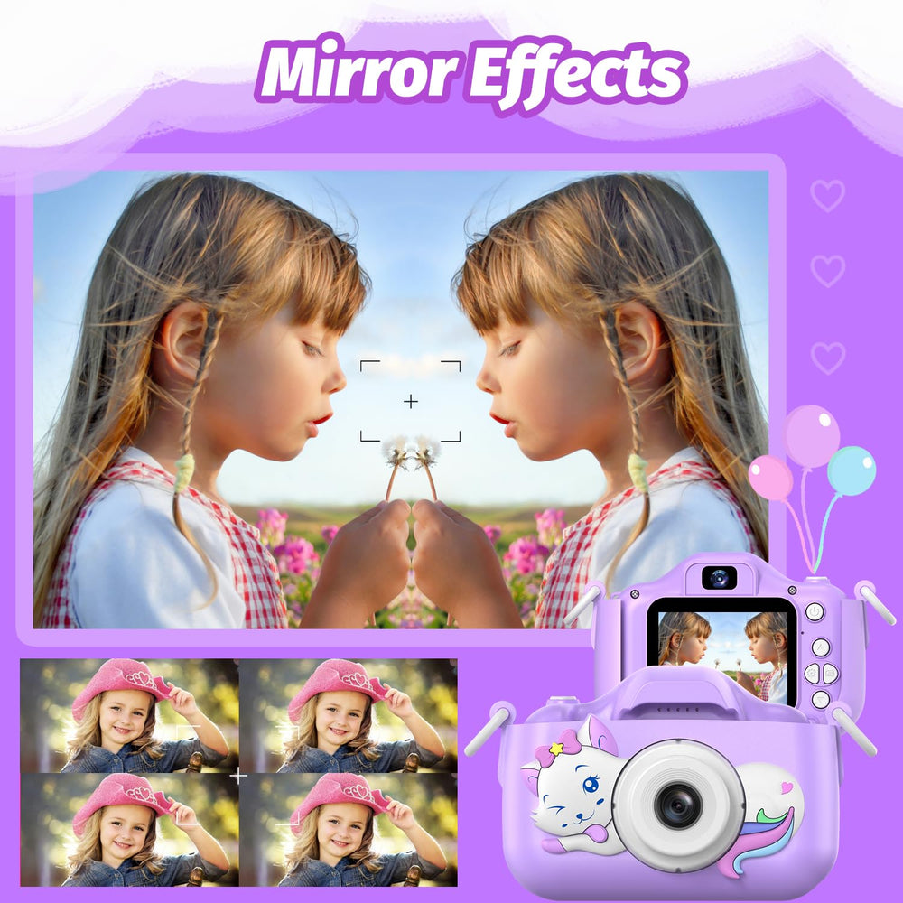 Goopow Kids Selfie Camera USB rechargeable battery supports outdoor photography sessions