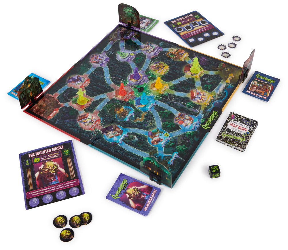 Goosebumps monster boards displaying each foe and its challenge level.